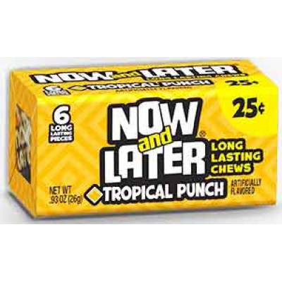 NOW & LATER CANDY TROPICAL PUNCH SOFT 24CT/PACK (NO MORE 25CENTS)